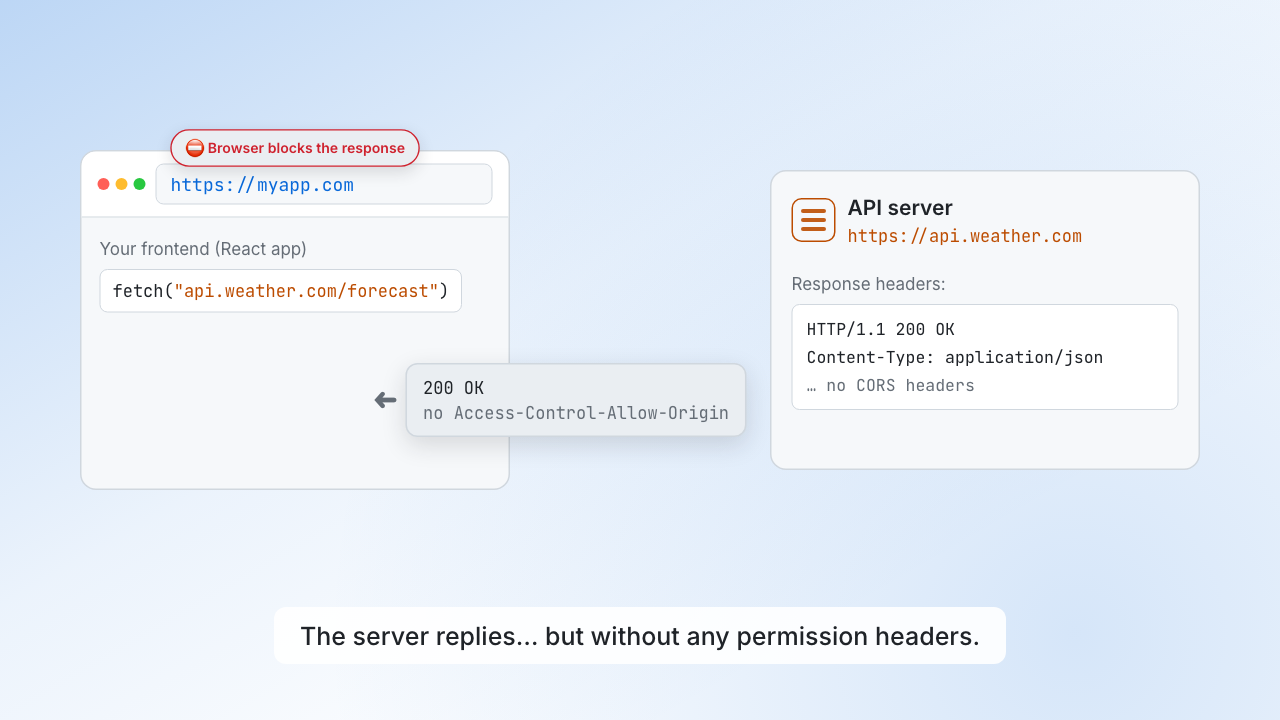 Why do I get a CORS error?